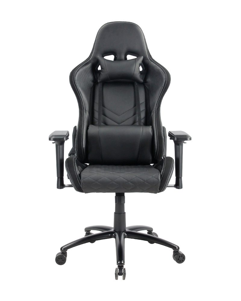 Crna kožna trkaća stolica za PC igrače Esportska stolica s lumbalnom potporom
